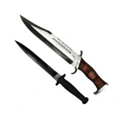 Depox Set doua cutite de vanatoare , Tactical Knife, DEPOX®, Otel inoxidabil, Teaca inclusa (1889)