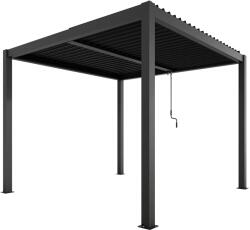 Ximax antracit pergola 3 x 3 - manuális működtetéssel, színes LED-szalaggal (9006547810363)