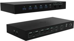 i-tec Usb-c Kvm Dock Pro dokkolóállomás három eszközhöz, kettős videó, (C31KVMDOCKPDPRO)