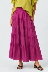 Shopika Fusta lunga din bumbac cu volane si talie elastica, magenta Talie unica