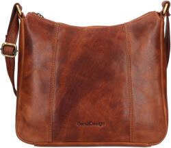 Sendi DESIGN Geantă de mână crossbody din piele SendiDesign Betty - coniac