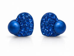 HÉRA GYÖNGYÖS SZÍV bedugós fülbevaló - 10 mm (sapphire) (2026071402)