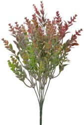 Valex Decor Műnövény bokor, 7 ágú, 33cm magas - Narancssárgás zöld (LD097-02)