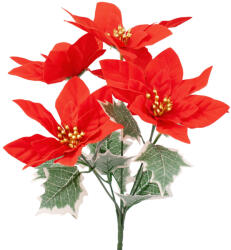 Valex Decor Mikulásvirág csokor, 5 fejes, 31cm magas - Piros (LD093-03)
