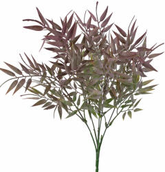 Valex Decor Műnövény bokor, 5 ágú, 40cm magas - Bordós zöld (LD104-04)