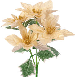 Valex Decor Mikulásvirág csokor, 5 fejes, 31cm magas - Metál pezsgő (LD093-02)