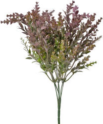 Valex Decor Műnövény bokor, 7 ágú, 33cm magas - Bordós zöld (LD097-03)