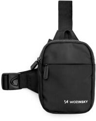 WOZINSKY Borseta universala Wozinsky WMS-W1, Waterproof, Curea ajustabila, 2 compartimente, Negru (5907769385032)