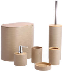AdTrend Set 6 accesorii baie bambus plastic maro (120788B)