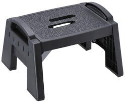 AdTrend Taburet pliabil plastic negru 46 x 28 x 25 cm (120361A)
