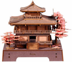 Rolife Puzzle 3D, din lemn, Pagoda cu sakura, 235 piese (TGA07)