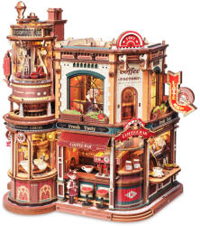 Rokr Puzzle 3D electric, cutiuta muzicala, Fabrica de cafea, 593 piese (EAB02)