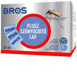 Somogyi Elektronic Bros LAPKA-001263 szúnyogirtó utántöltő lapka elektromos készülékhez, 20 db, max. 12 órás védelem, max. 16 m2 (BROS PLUSZ)