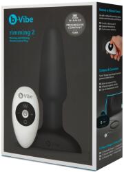 b-Vibe Dop Anal Vibrator b-Vibe Rimming Negru cu Telecomandă