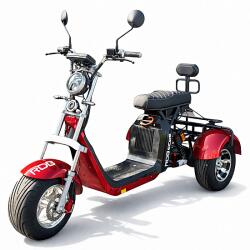 RDB Triciclu Electric RDB CC09, 2000W, fara permis, 25km h, autonimie 55 km, baterie 60V 20Ah (RDB-CC09 rosu)