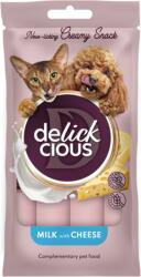 Delickcious DELICKCIOUS, Recompense cremoase caini si pisici - lapte cascaval, 60g - club4labute
