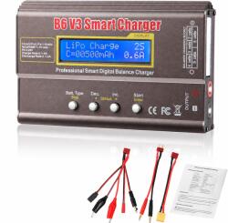 SEVENCHIP Incarcator Inteligent IMAX B6 V3 80W 6A pentru Acumulatori LiPo, Li-Ion, LiHV, LiFe, NiMH, NiCd si Plumb (IMAX-B6V3-80W-6A-AC)