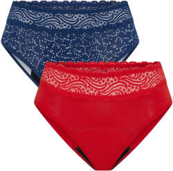 Modibodi 2PACK chiloți menstruali Modibodi Sensual Hi-Waist Bikini Moderate Holiday Gifting (MKMSHWBMHG) S (184689)