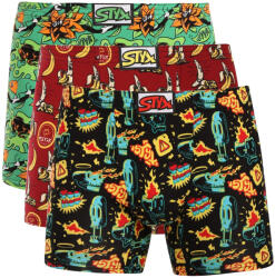 Styx 3PACK boxeri pentru bărbați Styx long art elastic clasic multicolori (3FN13987) XL (185481)