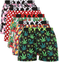 Styx 5PACK boxeri largi pentru bărbați Styx art elastic sport multicolori (5B1858901) XL (185873)