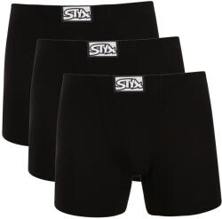 Styx 3PACK boxeri pentru bărbați Styx long elastic clasic negri (3FN0960) L (185868)