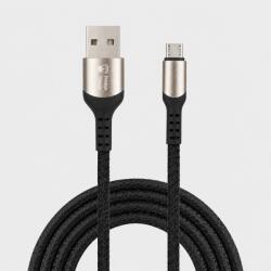 Prestige Charge Cablu USB la Micro-USB PRESTIGE CHARGE, Max 2A, Compatibil Telefon, Tableta, Textil Premium, 2m, Negru