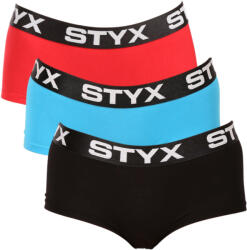 Styx 3PACK chiloți pentru femei Styx cu picior multicolori (3IN09049) M (185858)