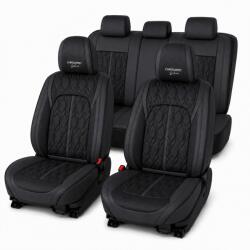 Carguard Huse auto premium 5 locuri Carguard Deluxe, piele ecologica perforata, negre (HSA025)