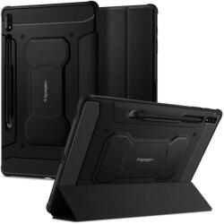 Spigen SAMSUNG GALAXY TAB S7+ PLUS 12.4 T970/T976 fekete Spigen Rugged Armor Pro tok