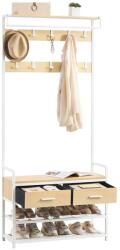 VASAGLE Cuier pentru haine cu bancheta, VASAGLE, 81 x 30 cm, lemn (HSR429YA01)