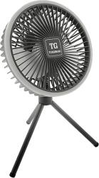 Tungsram Ventilátor és lámpa, asztali vagy függő, tölthető, 3 sebesség, USB-C, 17.5x33cm IP20, antracit (TG-001) (TG-001)