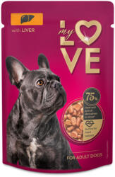 My Love teljes értékű, szaftos alutasakos eledel felnőtt kutyáknak Máj 100g - webshop