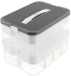 Kruzzel Tárolódoboz építőjátékhoz, 15 l, 2 szintes (id18211-code25756)