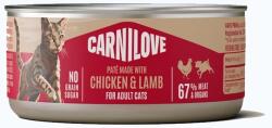 CARNILOVE Cat konzerv Paté Adult Csirke&bárány 100g - webshop