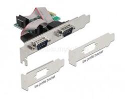 Delock PCI-E Bővítőkártya 2x Soros RS-232 port (DL90046) (DL90046)