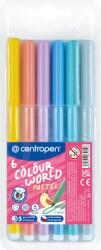 Centropen RED 7550 Marker, pasztellszínek, 6 db