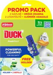 DUCK Fresh Discs Lime Promo Pack - 2 utántöltő + tartó