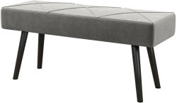 HOMCOM Kárpitozott pad, ágyhoz való pad, bársonyhatású, 100 x 36 x 45 cm, szürke (831-691V00GY)