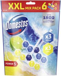Domestos Power5 WC frissítő blokk, Lime / Ocean 6 × 50 g (KHT1179)