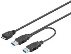 PremiumCord USB 3.0 - 0, 2m, Y kábel (ku3y01)