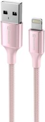 SWISSTEN Textile II USB to Lightning 1, 5m, rózsaszín (71523311)