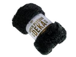 Jerry Fabrics Pléd, hosszú szálú, fekete, 150×200 cm (FURRY-BLANKET-BLACK)