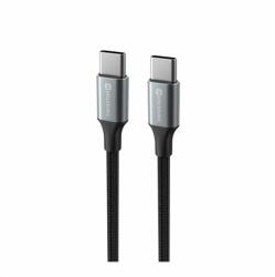 SWISSTEN Textile II USB-C to USB-C 1, 5m, fekete (71528203)
