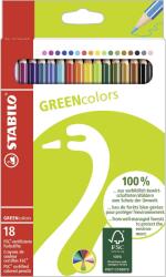 STABILO GREENcolors, tartóval, 18 darab (18.2.6019)