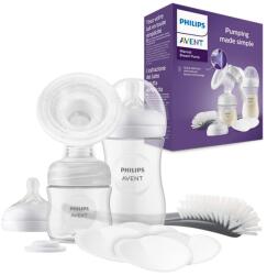 Philips Pompa de san manuala Philips AVENT SCD43060, BPA-free, cu 2 sticle de 260ml si 125ml (SCD430/60)