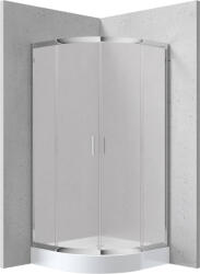 Deante Funkia cabină cu cădiță 80x80 cm semicircular crom luciu/sticlă transparentă KYPZ652K (KYPZ652K)