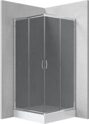 Deante Funkia cabină cu cădiță 90x90 cm pătrat crom luciu/sticla gri KYCZ441K (KYCZ441K)