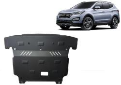  Acél motor, kapcsolószekrény, hűtő védőlemez Hyundai Santa Fe - (2012-2018)