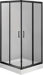Deante Funkia cabină cu cădiță 80x80 cm pătrat negru mat/sticlă transparentă KDDZN42K (KDDZN42K)