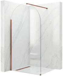 Rea Heaven perete cabină de duș walk-in 100 cm cupru periat/sticla transparentă REA-K6687 (REAK6687)